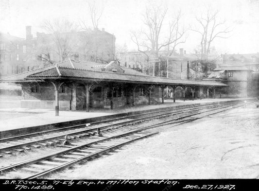 Milton Railroad Depot, December 27, 1927