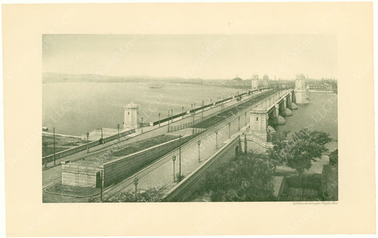 Cambridge Bridge Commission Report 1909: Completed Bridge Viewed from Boston