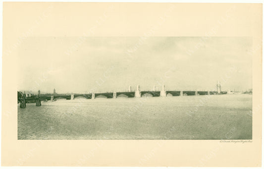 Cambridge Bridge Commission Report 1909: Completed Bridge Spanning Charles River