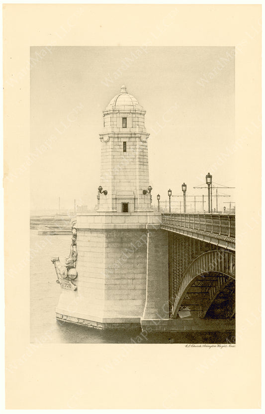 Cambridge Bridge Commission Report 1909: Completed Tower and Pier