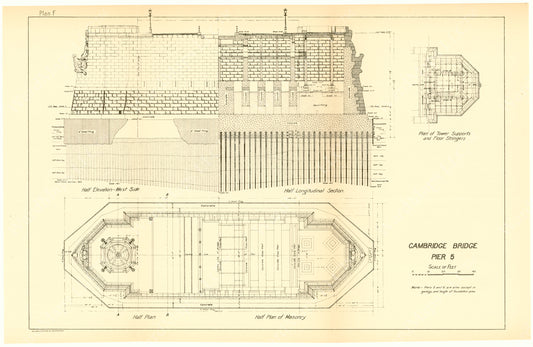 Cambridge Bridge Commission Report 1909 Plan F: Pier 5