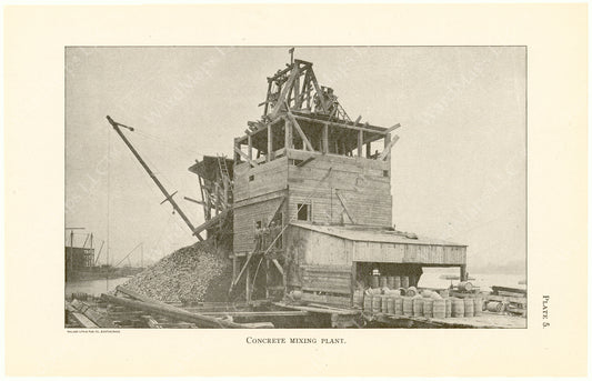 Cambridge Bridge Commission Report 1909 Plate 05: Concrete Mixing Plant