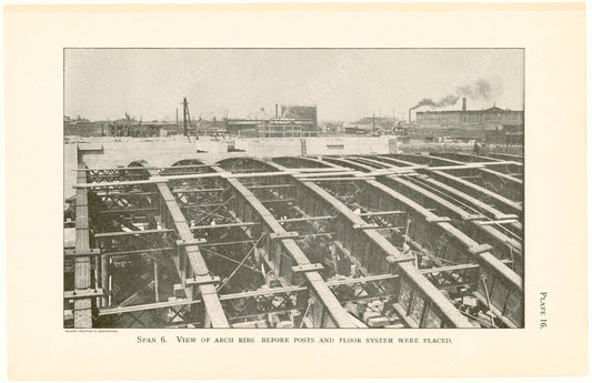 Cambridge Bridge Commission Report 1909 Plate 16: Span 6 Arch Ribs