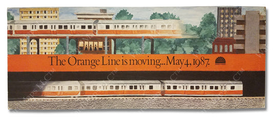 MBTA Orange Line Southwest Corridor Car Card 1987