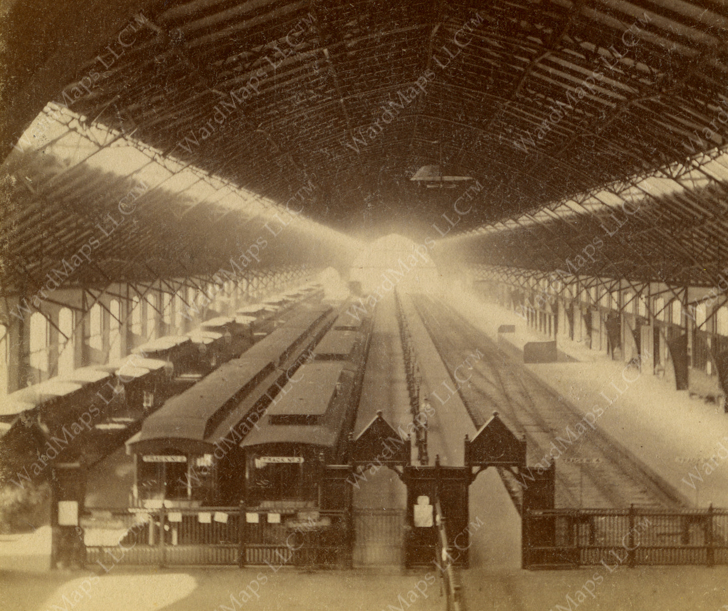 Park Square Terminal Train Hall, Boston, Massachusetts Circa 1880s