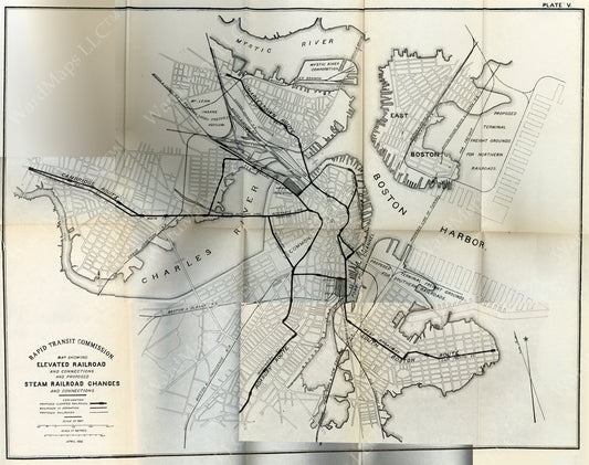 Proposed Transit Improvements for Boston, Massachusetts 1892