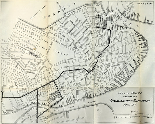 Proposed Elevated Railroad for Boston, Massachusetts 1892