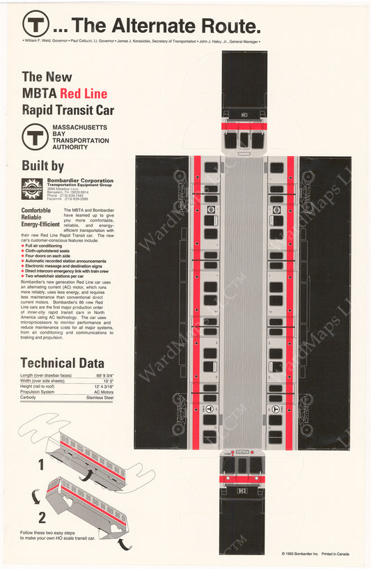 Pop-up MBTA Red Line Car 1993