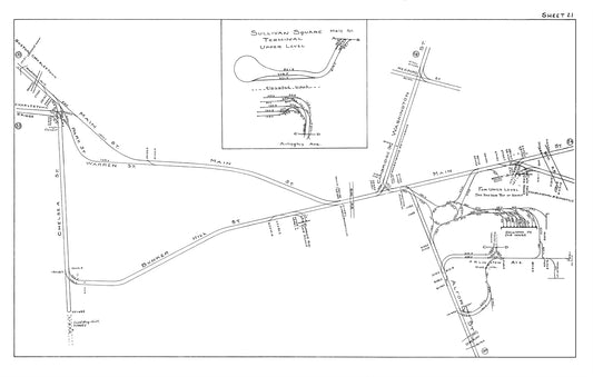 Boston Elevated Railway Co. Track Plans 1915 Plates 21: Charlestown