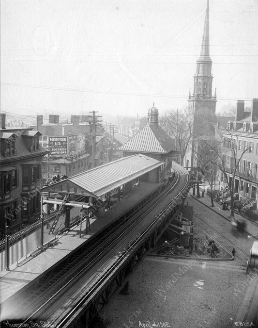 Thompson Square Station, Charlestown, April 1, 1902