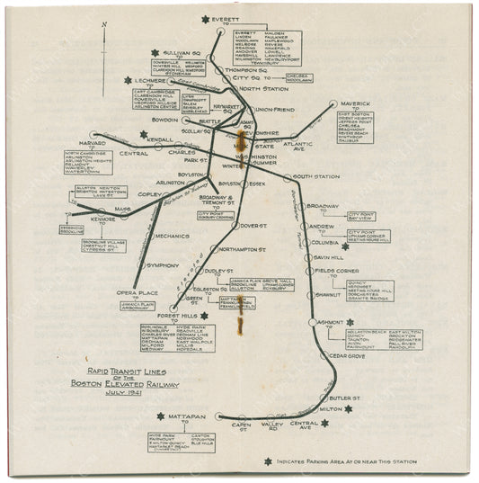 BERy Travel Information Map, July 1941