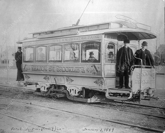 Boston’s Earliest Electric Streetcar 1889