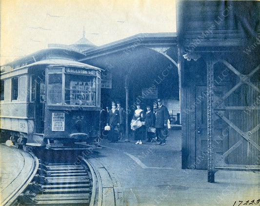 Boarding a Trolley At Dudley Street Terminal 1920