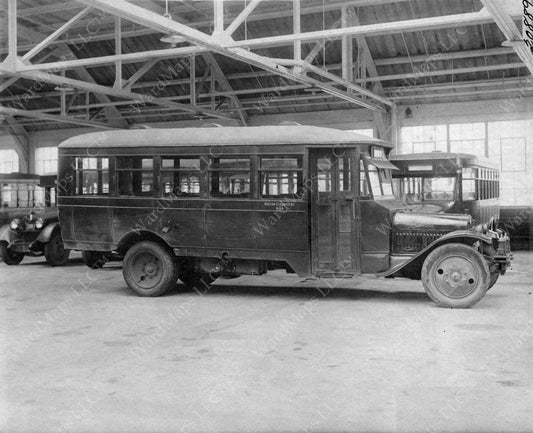 Bus at Union Square Car House, Somerville, Massachusetts 1926