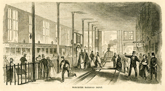 Boston & Worcester Railroad Depot, Boston 1855