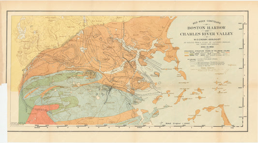 Charles River Dam Report 1903: Bedrock Contours of Boston Harbor and Charles River Valley 1902