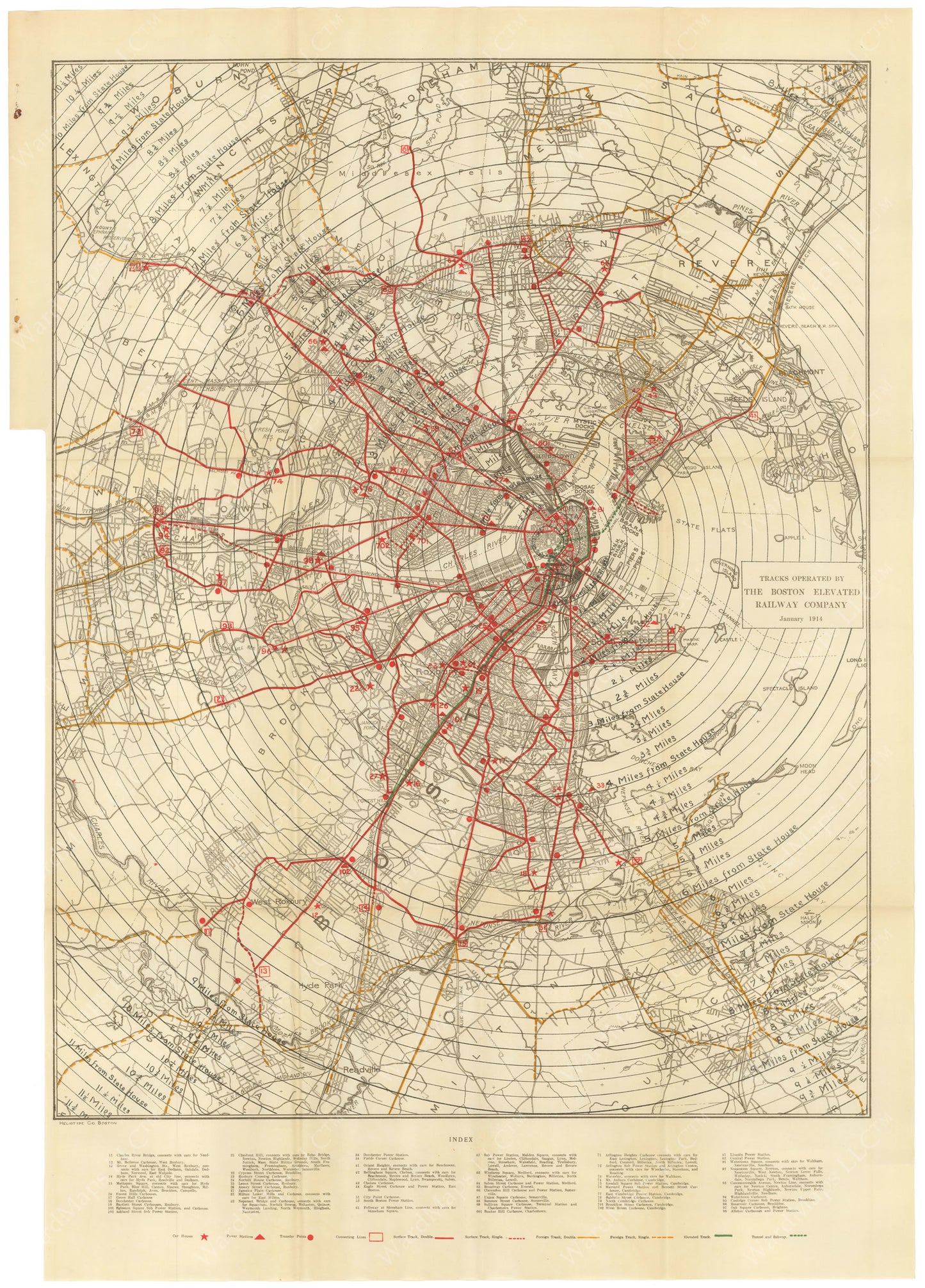 BTC Annual Report 20, 1914: Tracks Operated by the Boston Elevated Railway Co. 1914