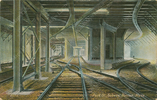 Four-track Portion of the Tremont Street Subway Circa 1900