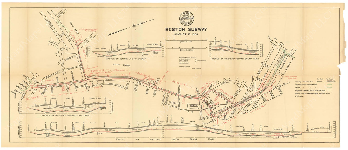 BTC Annual Report 04, 1898: Boston Subway, August 15, 1898