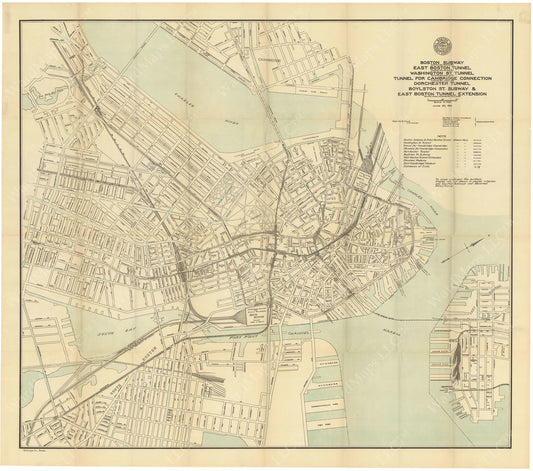 BTC Annual Report 20, 1914: Downtown Transit Map