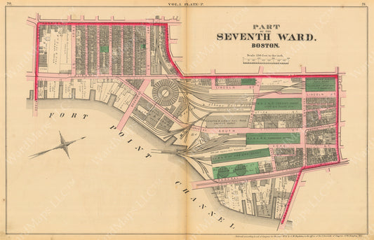 Mapping Passenger Terminals at Kneeland Street, Boston, Massachusetts 1874