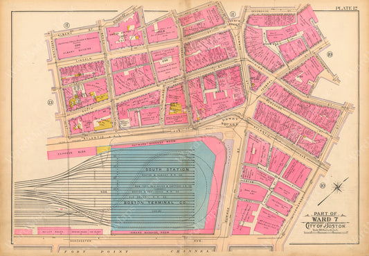 Boston, Massachusetts 1902 Plate 12 "South Station Site After"