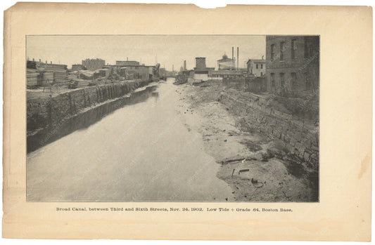 Charles River Dam Report 1903: Broad Canal Between 3rd and 6th Streets November 1902