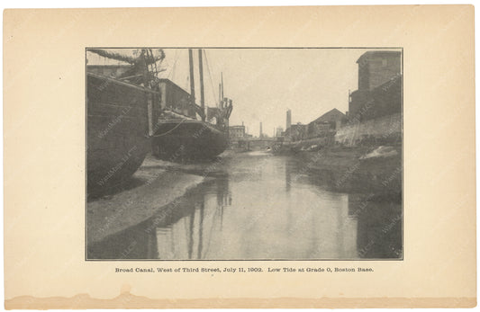 Charles River Dam Report 1903: Broad Canal West of 3rd Street 1902