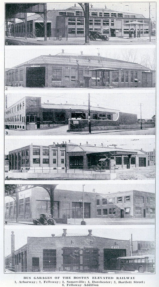 Boston Elevated Railway Co. Bus Garages September 1932