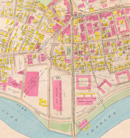 Transit Facilities at Harvard Square 1916