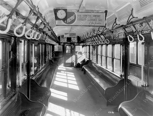 Cambridge-Dorchester Type 3 Rapid Transit Car Interior 1937