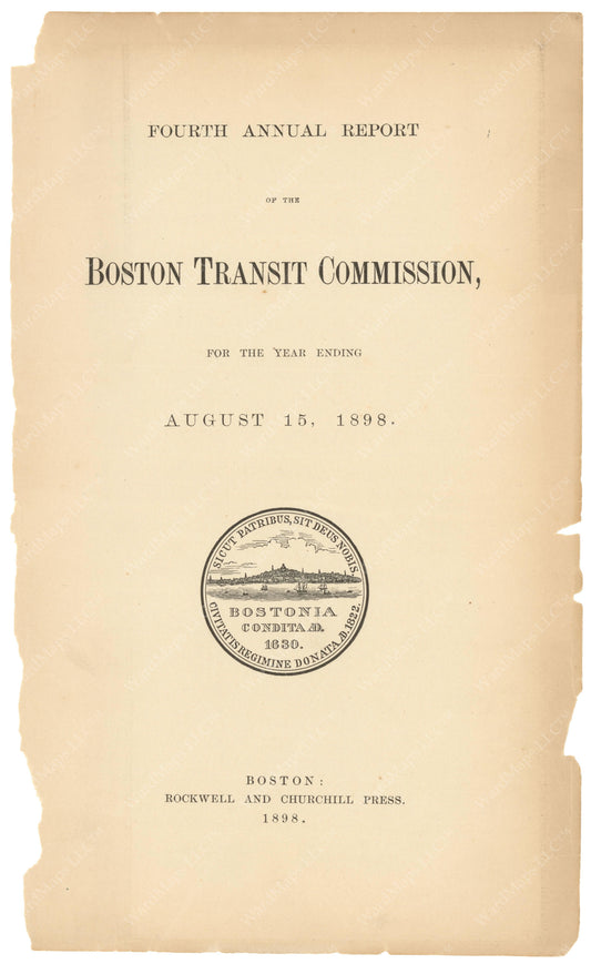 BTC Annual Report 04, 1898: Title Page