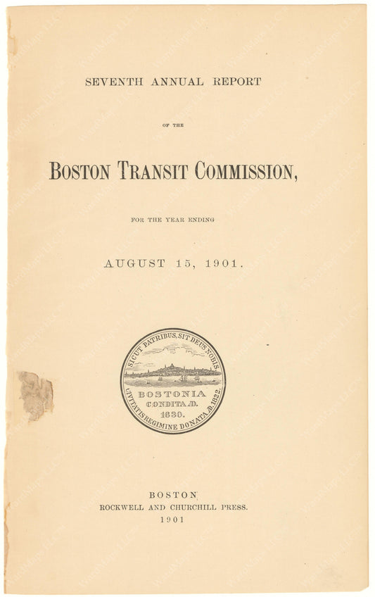 BTC Annual Report 07, 1901: Title Page
