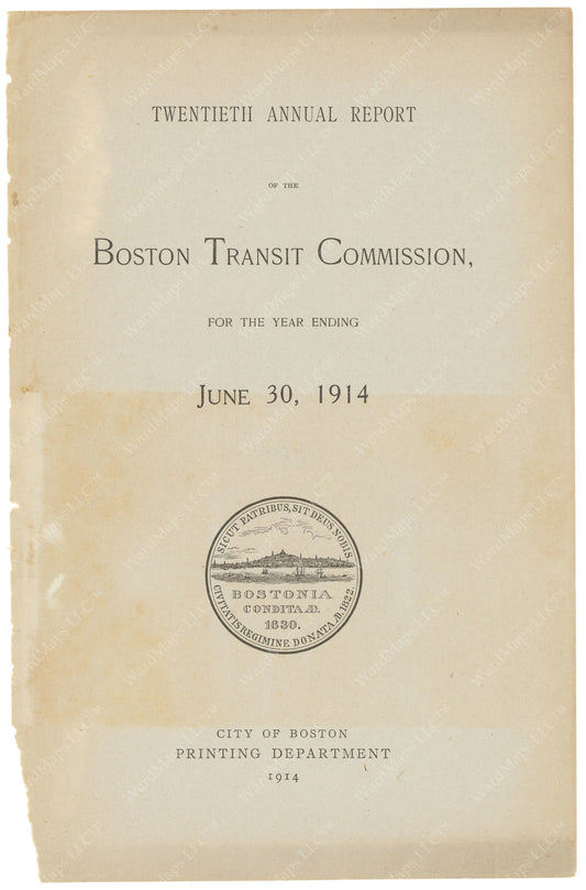 BTC Annual Report 20, 1914: Title Page