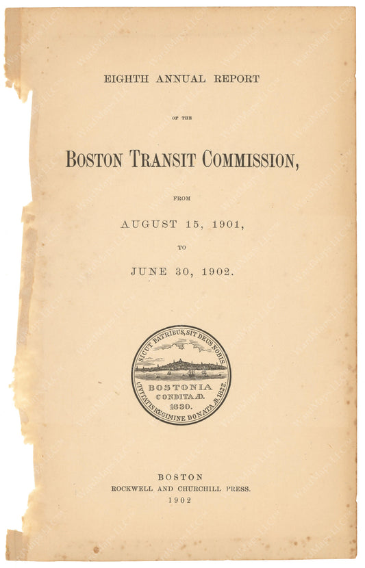 BTC Annual Report 08, 1902: Title Page