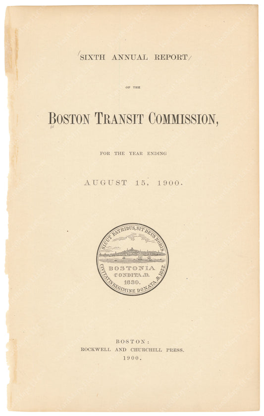 BTC Annual Report 06, 1900: Title Page