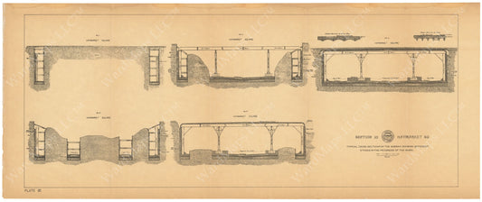 BTC Annual Report 03, 1897 Plate 037: Subway Progression of Work at Haymarket Square