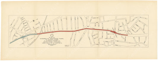 BTC Annual Report 23, 1917: Plan of Dorchester Tunnel to Uphams Corner