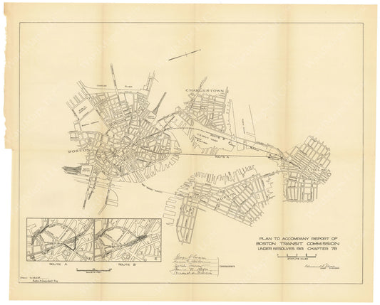 BTC Annual Report 20, 1914: Proposed Chelsea Tunnel Routes
