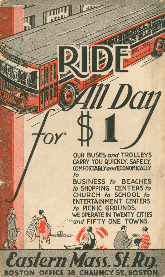 “Ride All Day for $1” Brochure Cover 1933