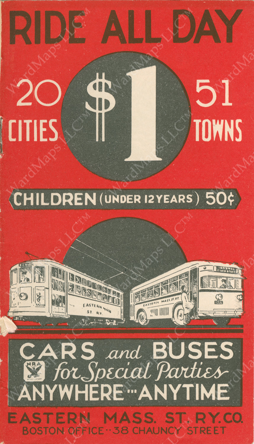 “Ride All Day for $1” Brochure Cover 1934