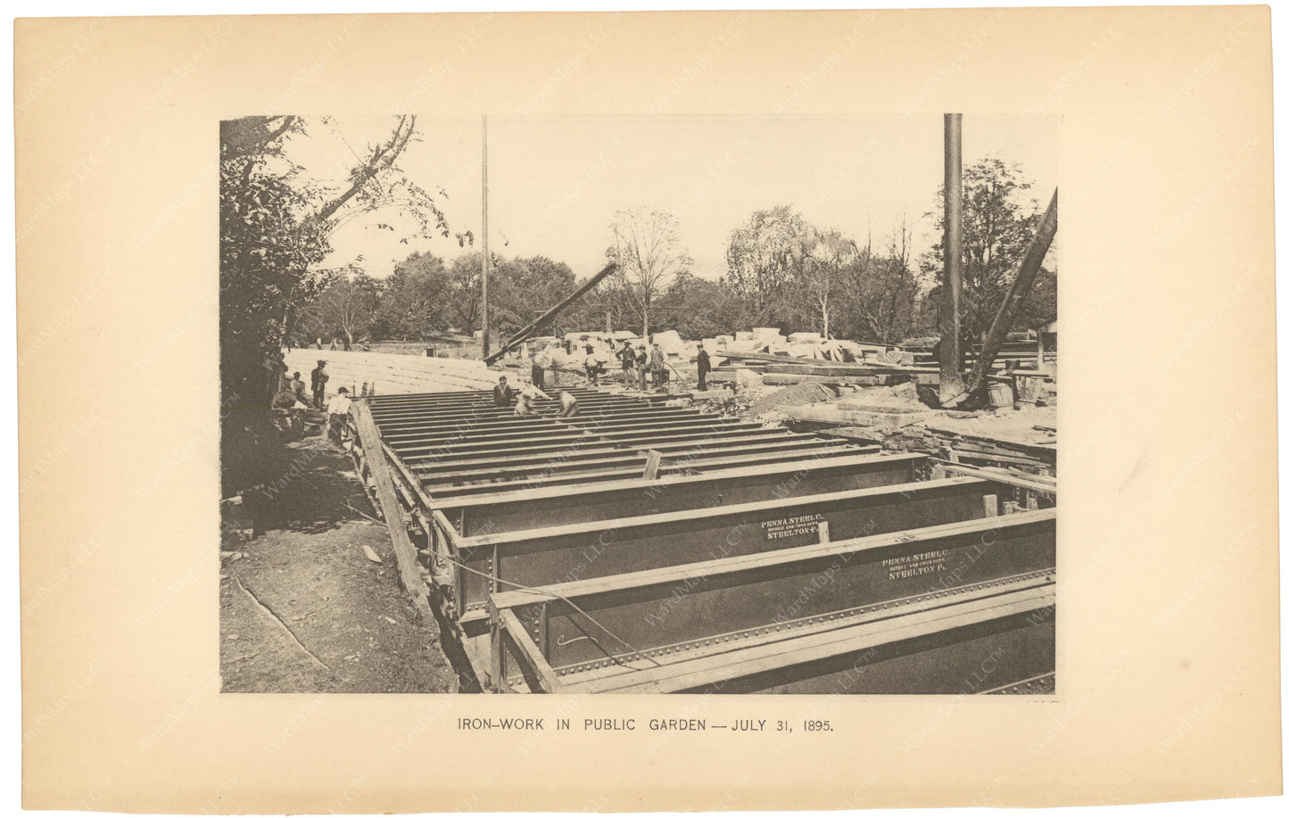 BTC Annual Report 01, 1895: Ironwork in Public Garden, July 31, 1895