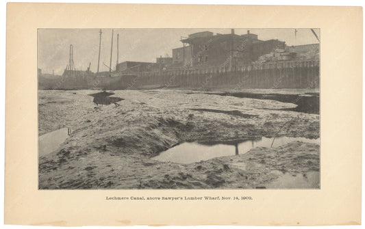 Charles River Dam Report 1903: Lechmere Canal Above Sawyer's Wharf 1902