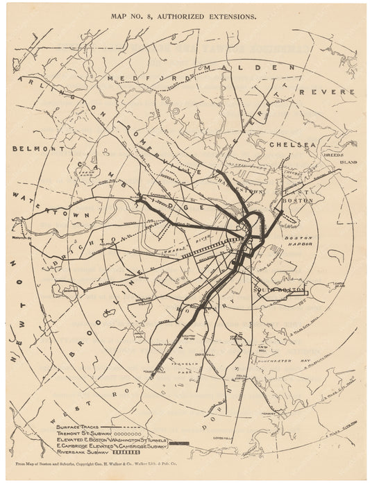BERy Newspaper Brochure Map 08: Authorized Line Extensions 1910