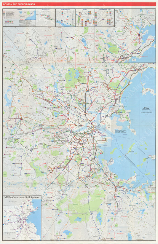 MBTA System Route Map 2000 (Side A)