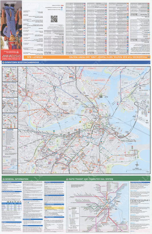 MBTA System Route Map 2013 (Side B)
