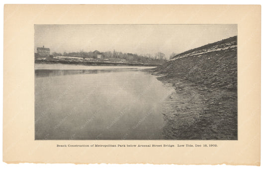 Charles River Dam Report 1903: Beach Construction 1902