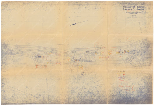 Boylston Street Station Plan 1949