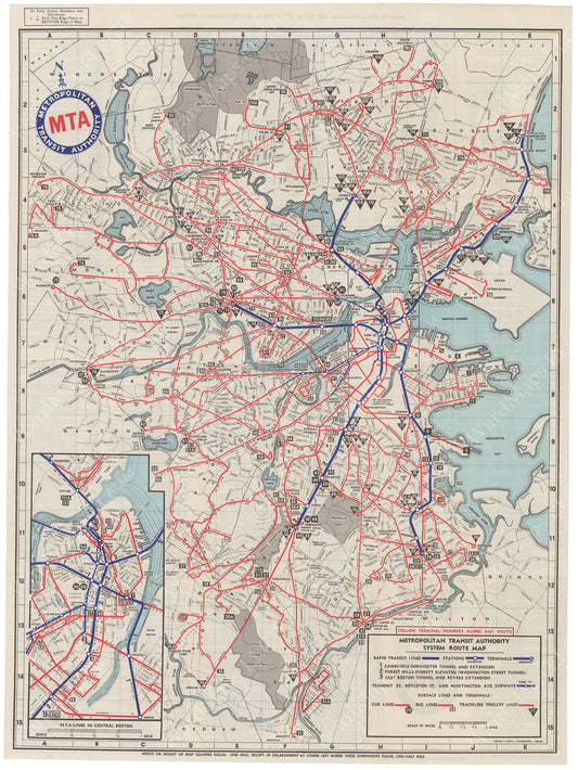 MTA System Route Map 1956