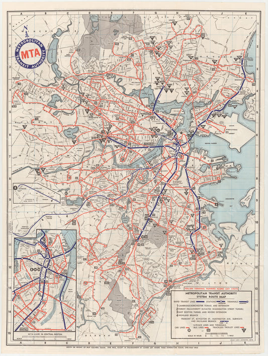 MTA System Route Map 1959